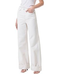 Agolde - Dame Cuffed High Waist Wide Leg Organic Cotton Jeans - Lyst