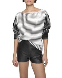 Rebecca Minkoff - Ruby Stripe Pocket Cotton Jersey Top - Lyst