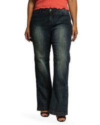 Standards & Practices - High Waist Slit Hem Wide Leg Jeans - Lyst