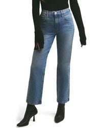 FAVORITE DAUGHTER - The Morgan Shortie High Waist Crop Straight Leg Jeans - Lyst