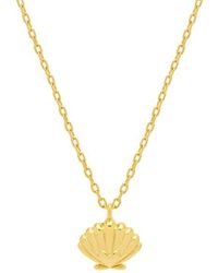 Estella Bartlett - Scallop & Heart Pendant Necklace - Lyst