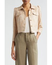 L'Agence - Kasey Tweed Crop Jacket - Lyst