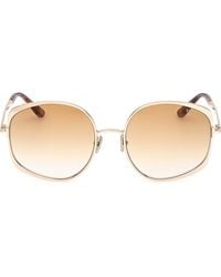 Tom Ford - Abbey 58Mm Round Sunglasses - Lyst