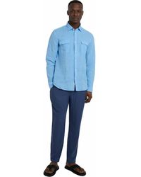 Onia - Garment Dye Linen Standard Fit Shirt - Lyst