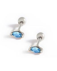 Mint & Lily - Marquis Gemstone Sleeper Stud Earrings - Lyst
