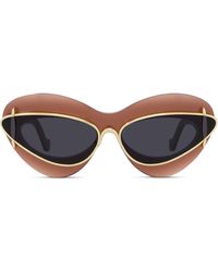 Loewe - Double Frame 67mm Oversize Cat Eye Sunglasses - Lyst