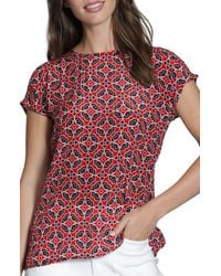 Apny - Print Cap Sleeve Shell - Lyst
