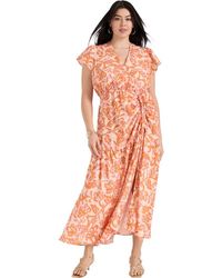 June + Vie - Faux-Wrap Maxi Dress - Lyst