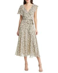 Ted Baker Zadi Frill Cuff Dress in Blue Lyst