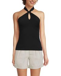 Lands' End - Slender Twist Front Halter Top - Lyst