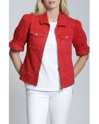 Apny - Short Sleeve Denim Jacket - Lyst