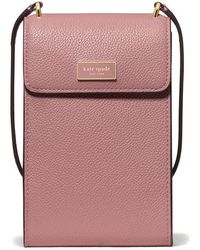 Kate Spade - Serena Pebble Leather North/South Phone Crossbody Bag - Lyst