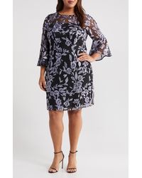 Alex Evenings - Floral Embroidered Cocktail Dress - Lyst