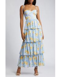 Wayf - The Lexi Floral Tiered Maxi Dress - Lyst