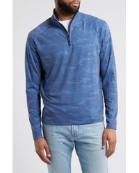 Johnnie-o - Patton Camo Half Zip Pullover - Lyst
