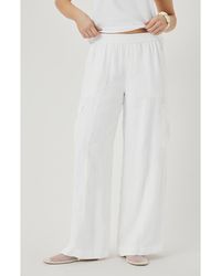 Splendid - Stella Linen Cargo Pull-On Pants - Lyst