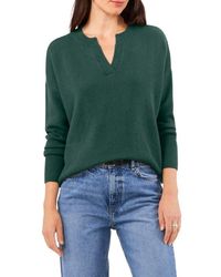 Vince Camuto - Drop Shoulder V-Neck Sweater - Lyst