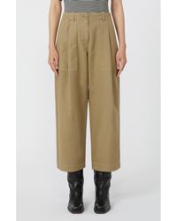 Weekend by Maxmara - Vista Crop Cotton Wide Leg Pants - Lyst