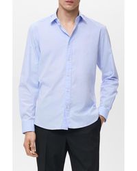 Mango - Solid Regular Fit Button-Up Shirt - Lyst