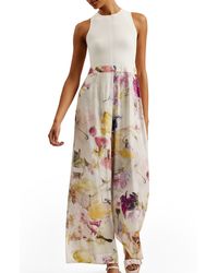 Ted Baker - Tirsso Floral Rib Bodice Jumpsuit - Lyst