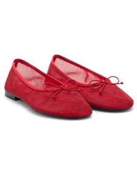 Mango - Mesh Ballerina Flat - Lyst