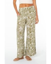 Roxy - Midnight Ave Floral Wide Leg Pants - Lyst