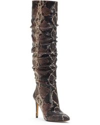 kashiana leather scrunch over the knee boots