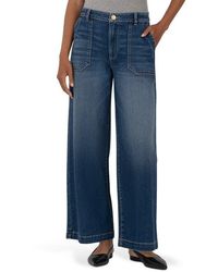 Kut From The Kloth - Meg Mid Rise Ankle Wide Leg Jeans - Lyst