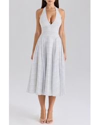 House Of Cb - Solada Halter Midi Dress - Lyst