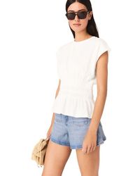 Maje - Fitted Pleated T-Shirt - Lyst