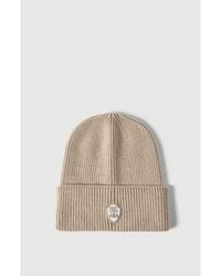 Brunello Cucinelli - Cashmere English Rib Knit Beanie With Patch Logo - Lyst