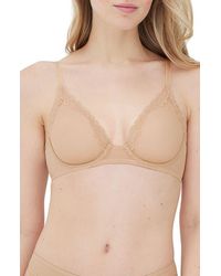 Skarlett Blue - Passion Underwire Plunge Unlined Mesh Bra - Lyst