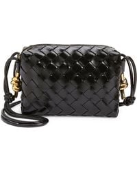 Bottega Veneta - Mini Knot Detail Intrecciato Leather Crossbody Bag - Lyst