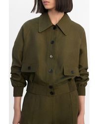 Mango - Linen Blend Jacket - Lyst