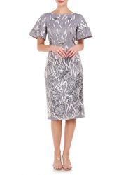JS Collections - Lyra Flutter Sleeve Sequin Cocktail Dress - Lyst