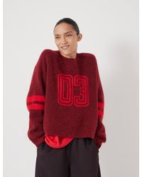 Hush - Varsity Jacquard Wool Blend Sweater - Lyst
