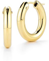 Roberto Coin - Oval Hoop Earrings - Lyst