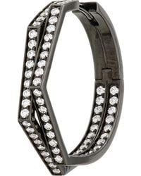 Repossi - Antifer 2-Row Diamond Pavé Huggie Hoop Earring - Lyst