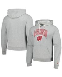 League Collegiate Wear - Wisconsin Badgers Tall Arch Essential Pullover Hoodie - Lyst