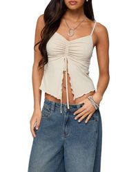 Edikted - Landon Drawstring Split Front Camisole - Lyst