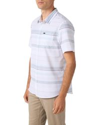 O'neill Sportswear - Trvlr Upf Traverse Stripe Short Sleeve Performance Button-Up Shirt - Lyst