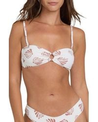 Billabong - Sandy Shells Rio Bandeau Bikini Top - Lyst