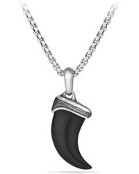 David Yurman Stone Claw Amulet - Black