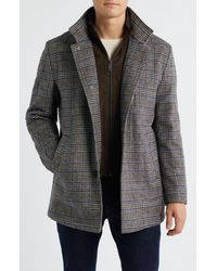 Johnston & Murphy - Upton Bib Insert Wool Blend Car Coat - Lyst