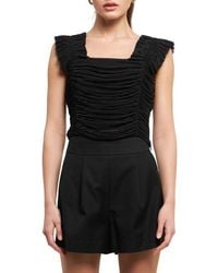Endless Rose - Ruffle Pleat Crop Tank - Lyst