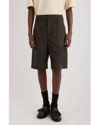 Jacquemus - Le Short Ovalu Pleated Stretch Virgin Wool Shorts - Lyst
