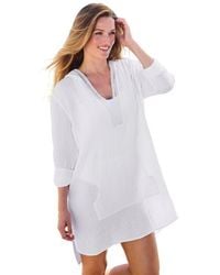 Swim 365 - Embroidered Cotton Gauze Cover Up - Lyst