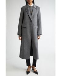 TOTEME - One-Button Double Face Wool Long Coat - Lyst