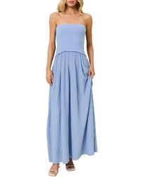 Solid & Striped - Soglio Strapless Rib Maxi Dress - Lyst