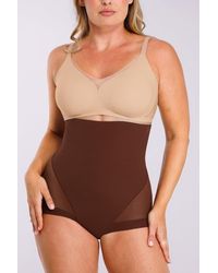 Shapellx - High Waist Mesh Tummy Control Brief - Lyst